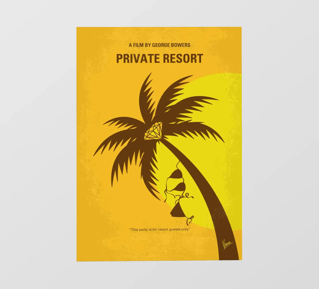 No1344 My Private Resort minimal movie poster telo in pvc da Chungkong