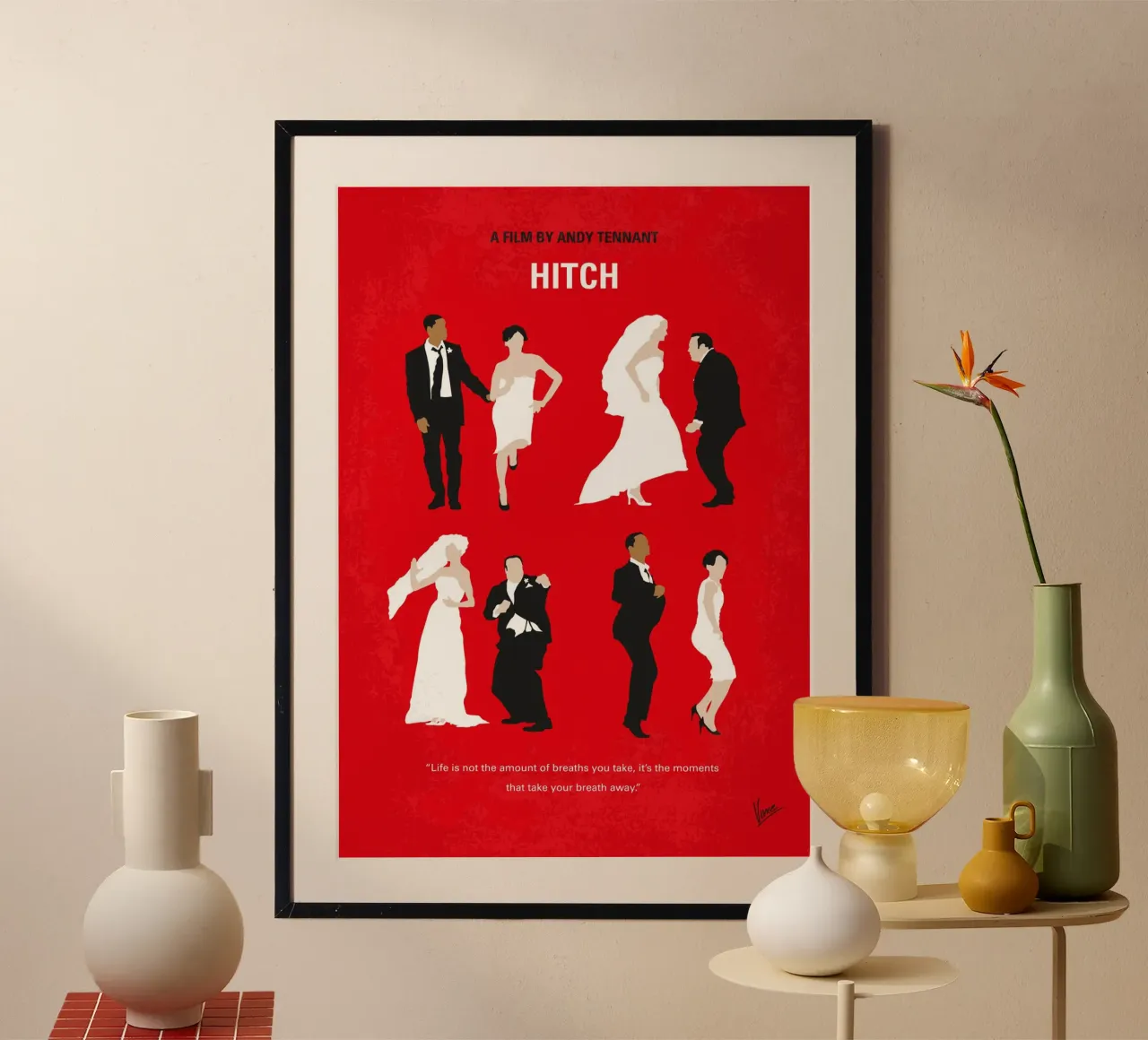 No1345 My Hitch minimal movie poster poster con telaio in alluminio da Chungkong