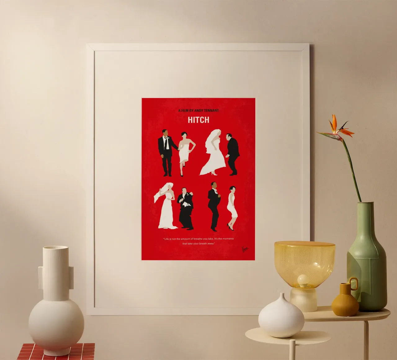 No1345 My Hitch minimal movie poster poster con telaio in alluminio da Chungkong