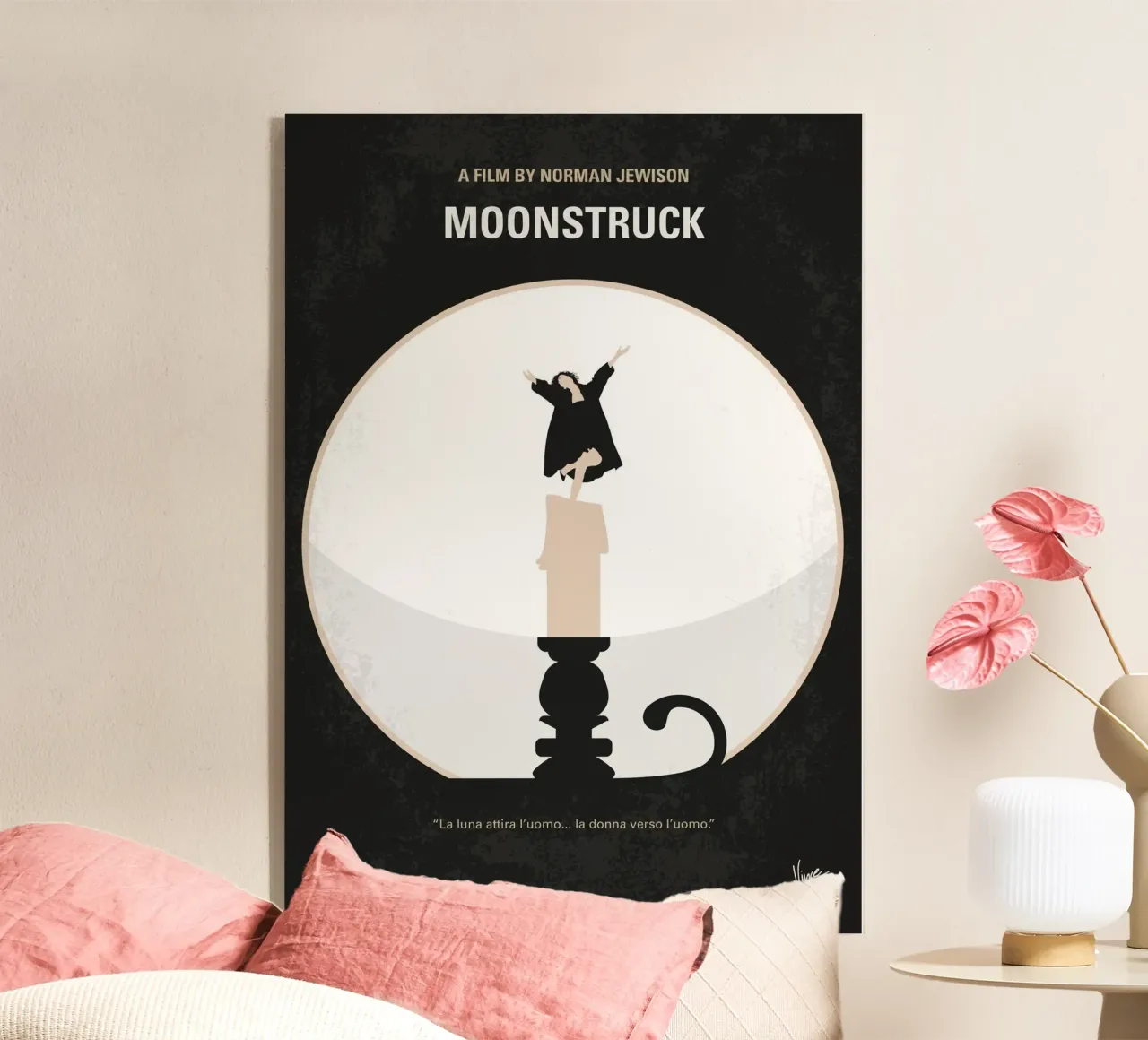 No1346 My Moonstruck minimal movie poster plexiglass da Chungkong