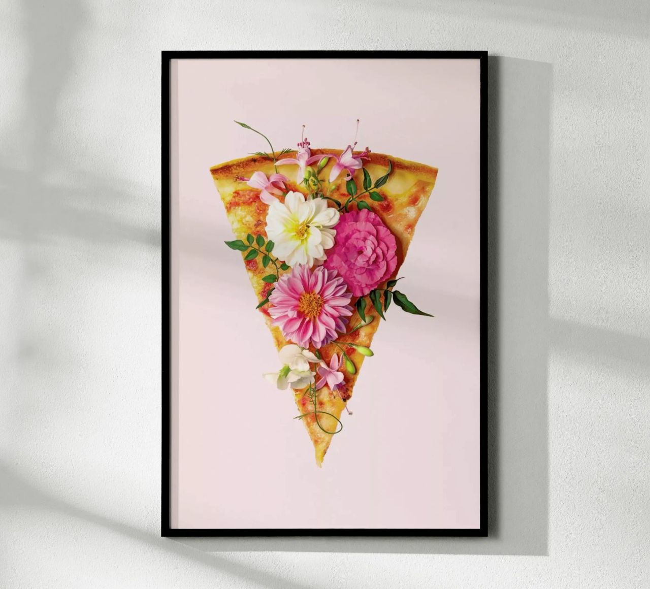Floral Pizza poster de Paul Fuentes Design