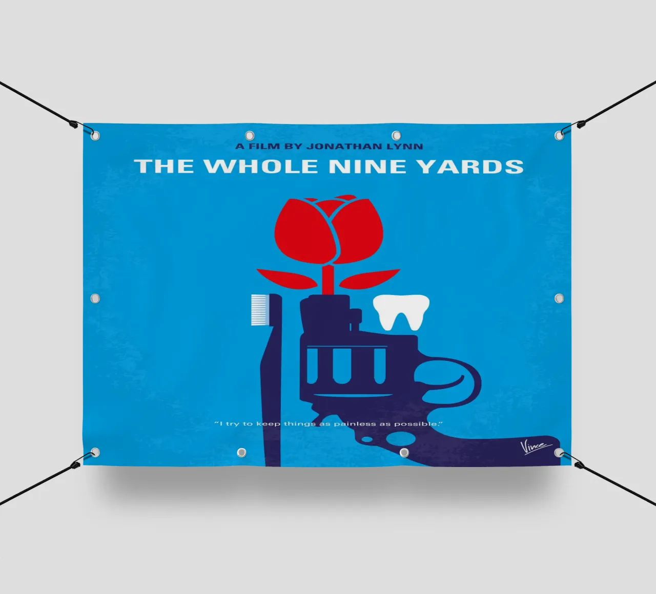 No1350 My The Whole Nine Yards minimal movie poster telo in pvc da Chungkong