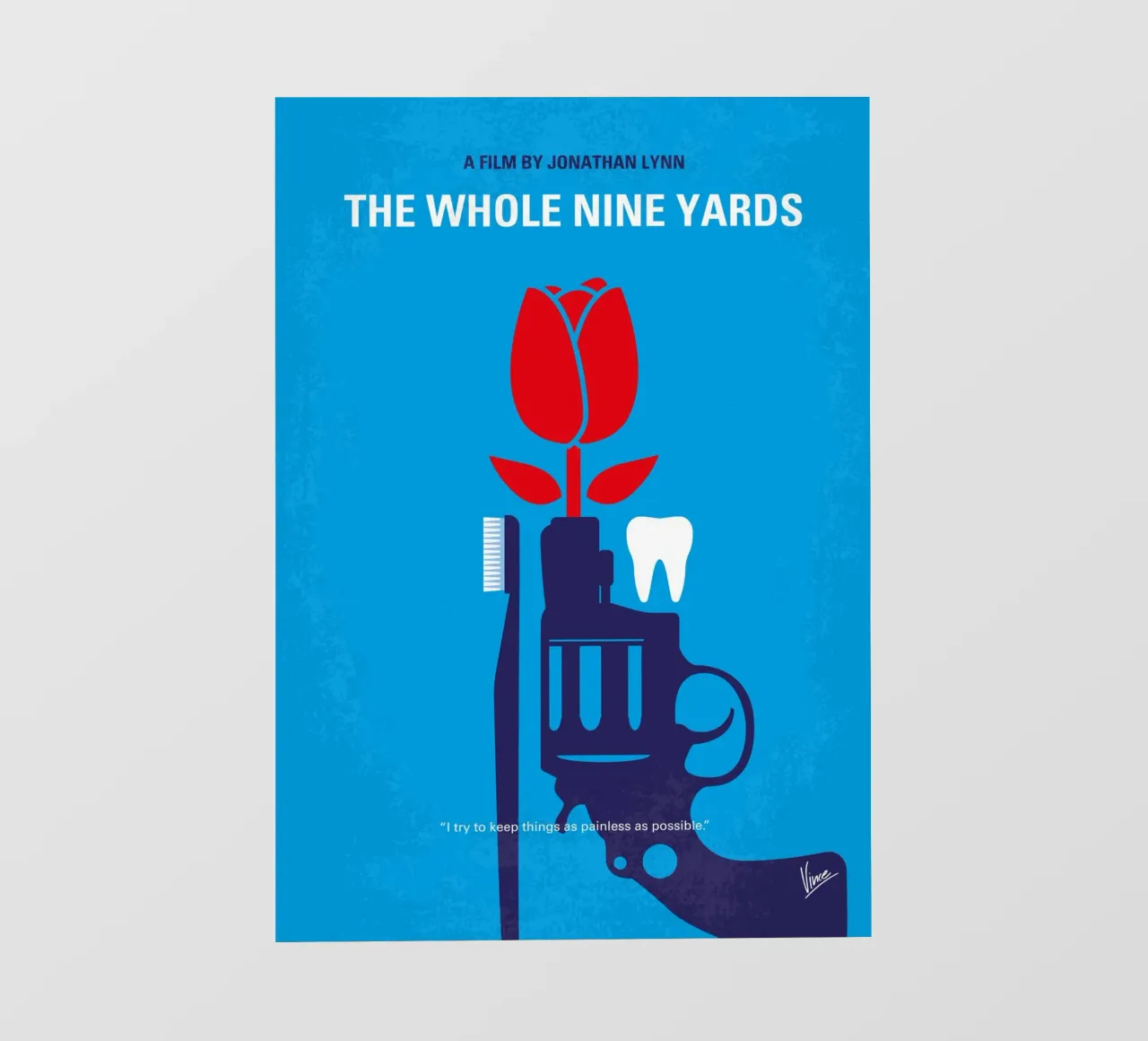 No1350 My The Whole Nine Yards minimal movie poster telo in pvc da Chungkong