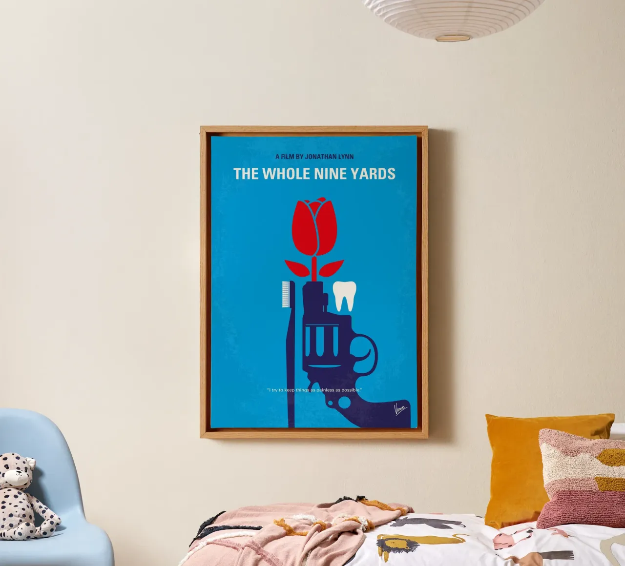 No1350 My The Whole Nine Yards minimal movie poster tela con Cornice a cassetta da Chungkong