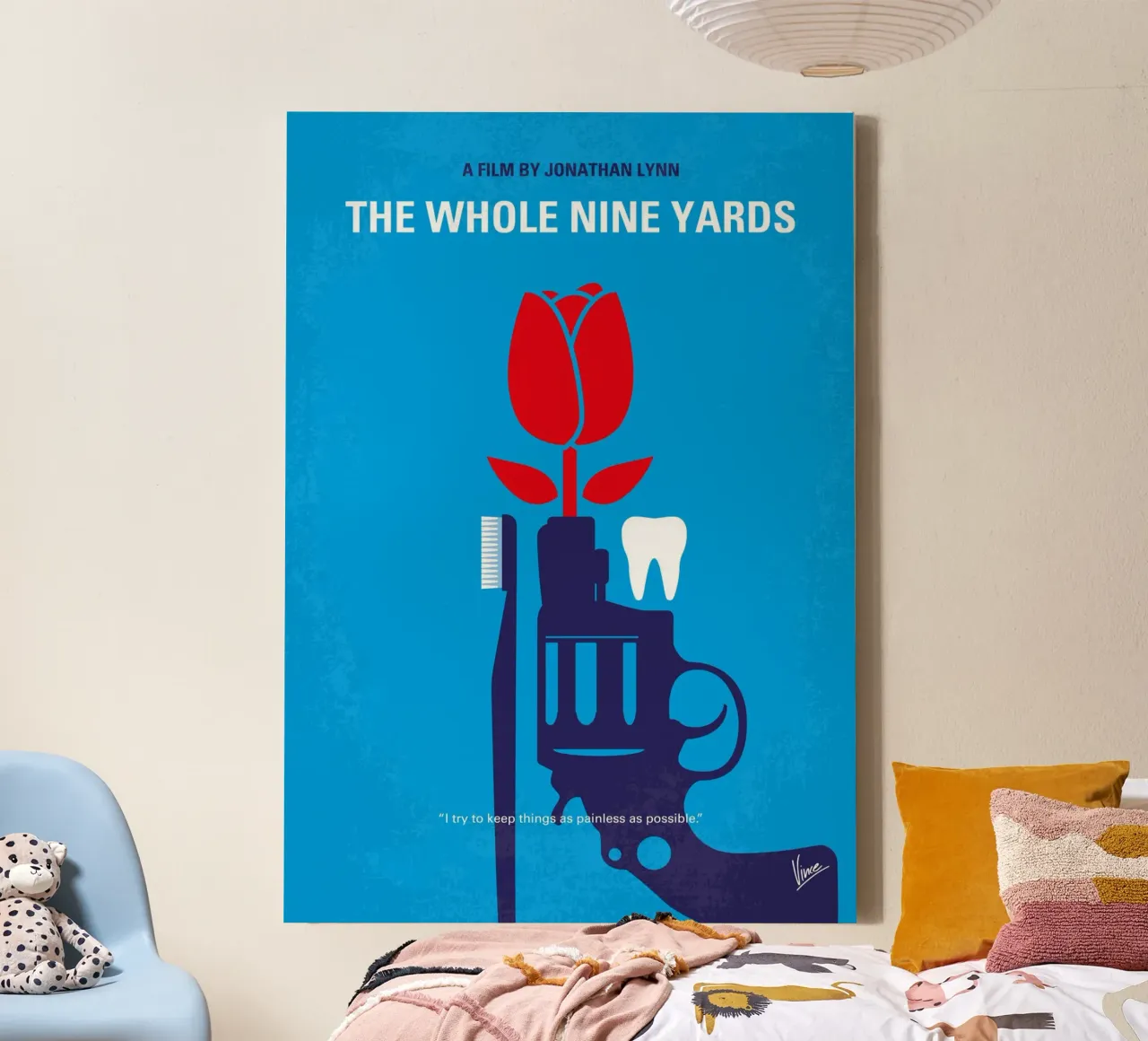 No1350 My The Whole Nine Yards minimal movie poster tela con Cornice a cassetta da Chungkong