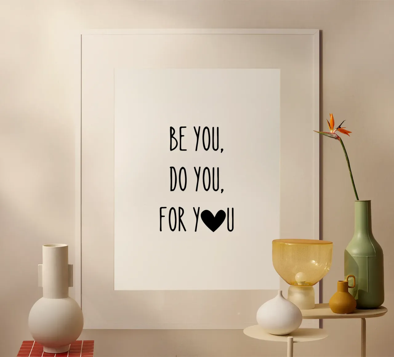 Sii tu, fai tu, per te - Citazione d'amore carta hahnemühle da Peaches Art Prints