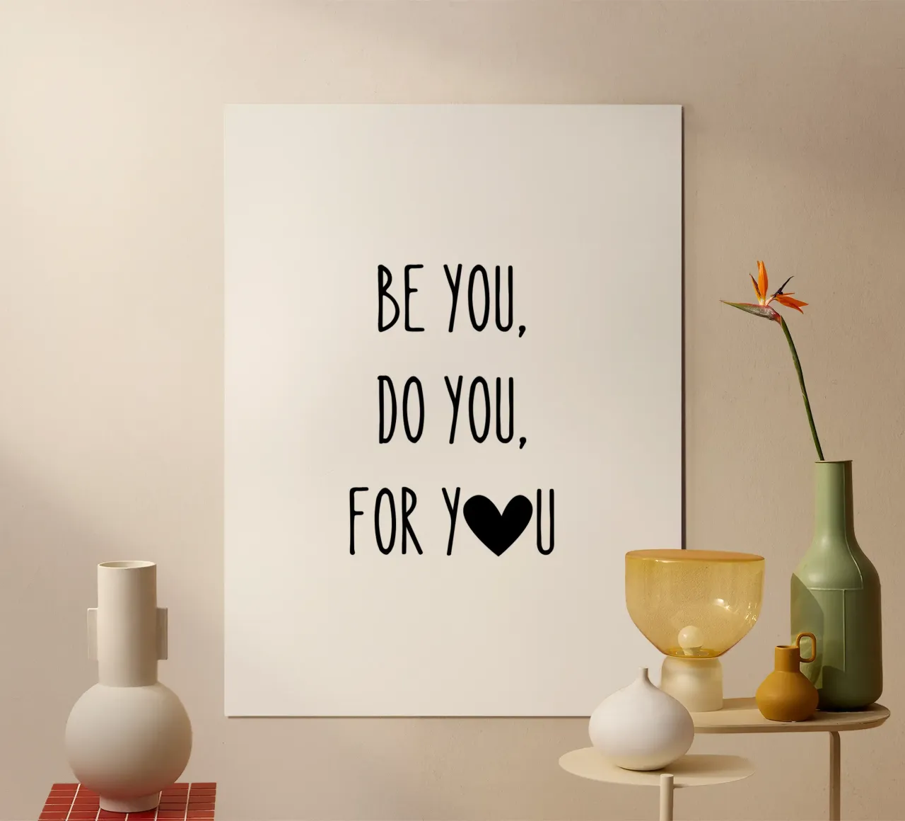 Sii tu, fai tu, per te - Citazione d'amore carta hahnemühle da Peaches Art Prints