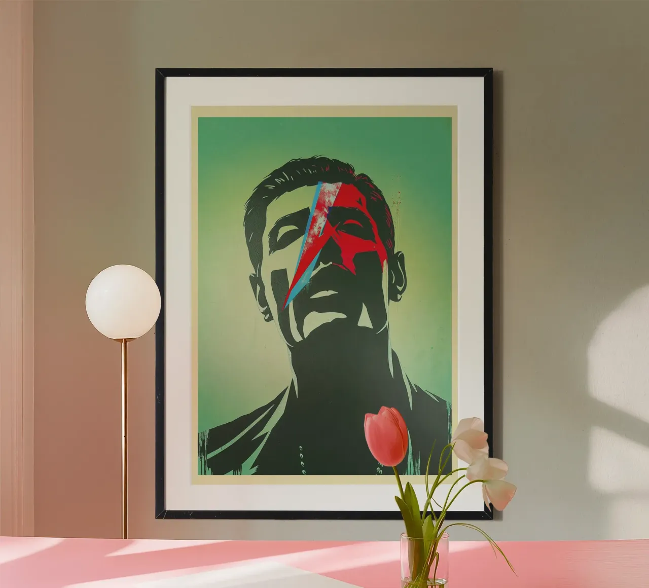 Pop Art Rebel - Freddie poster con telaio in plastica da CNTRL