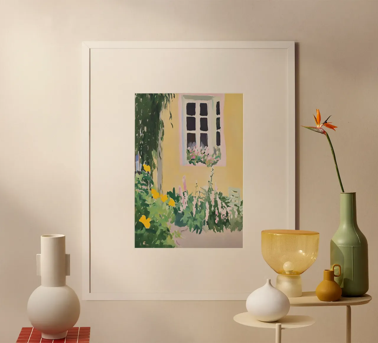 Garden Botanical Pastel Window House hahnemühle by Euphoria Theresa