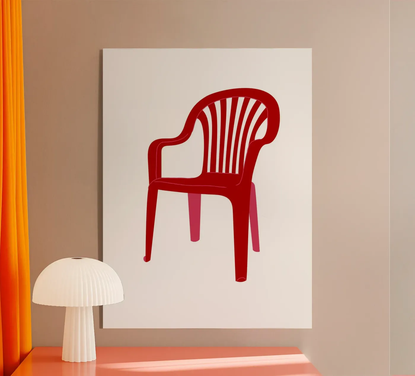 Red plastic chair plexiglass da LisaArtes