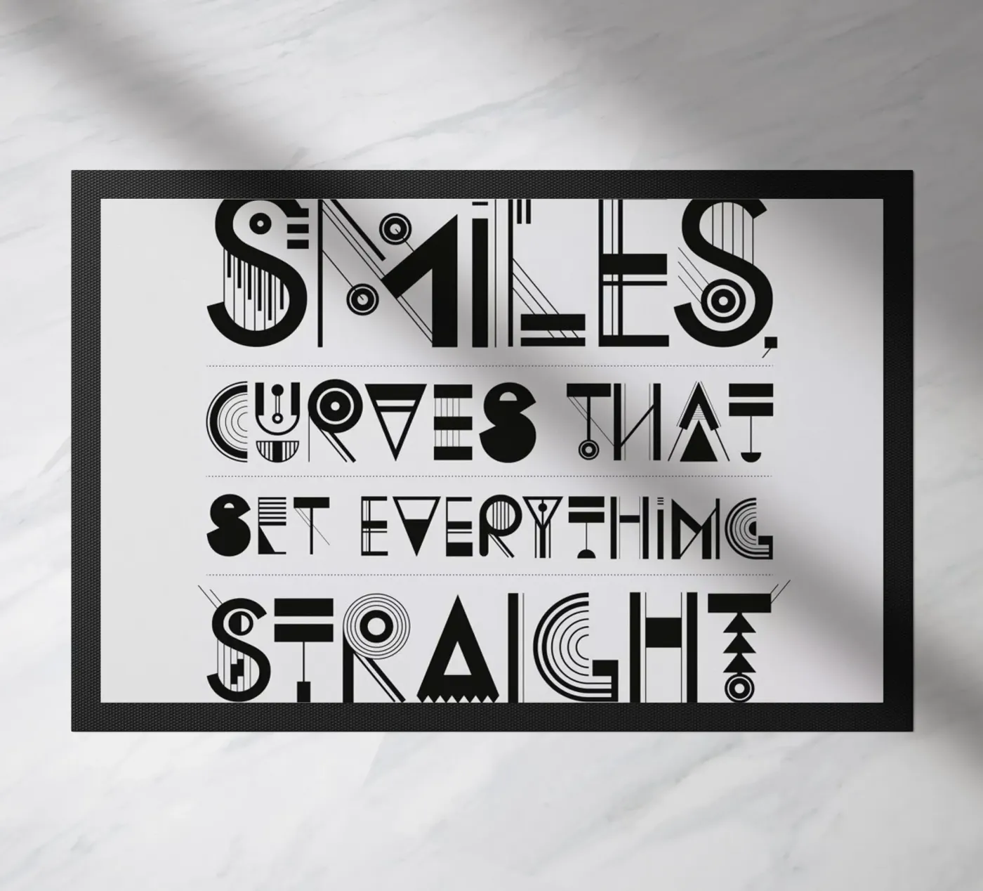 Smiles doormat by Petros Afshar