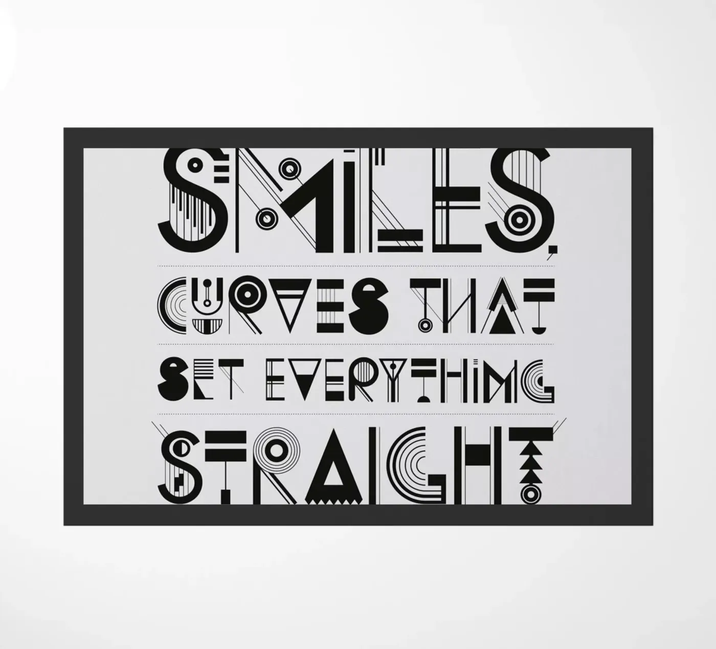 Smiles doormat by Petros Afshar