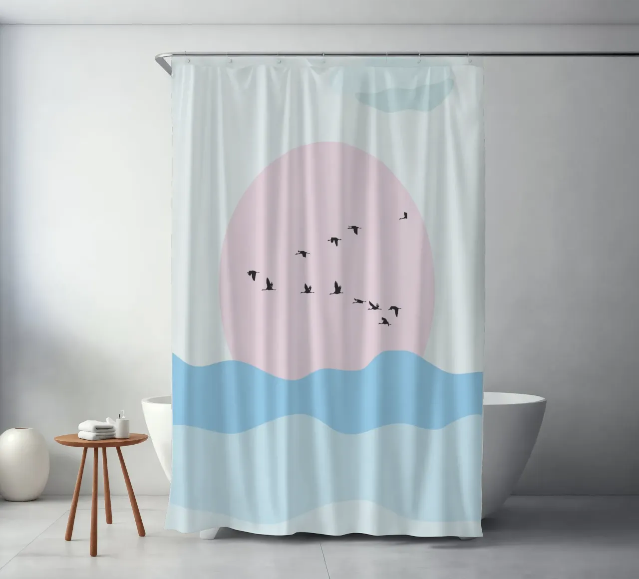 Birds And Silence tenda da doccia da Lotta Cat Design