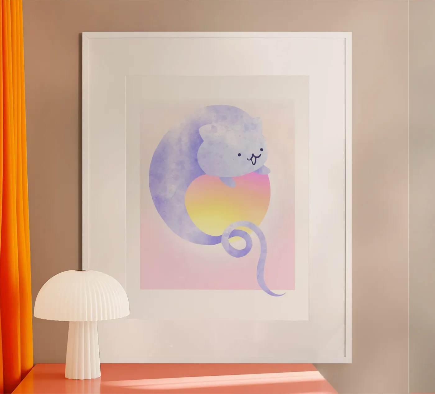 The Cat Ghost poster da Lotta Cat Design