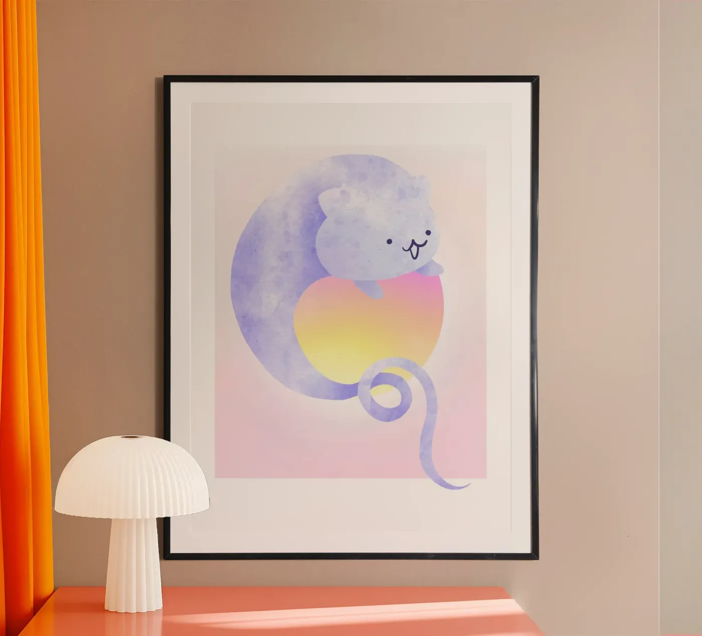 The Cat Ghost poster da Lotta Cat Design