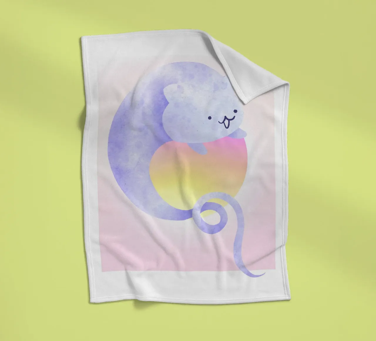 The Cat Ghost coperta in pile da Lotta Cat Design