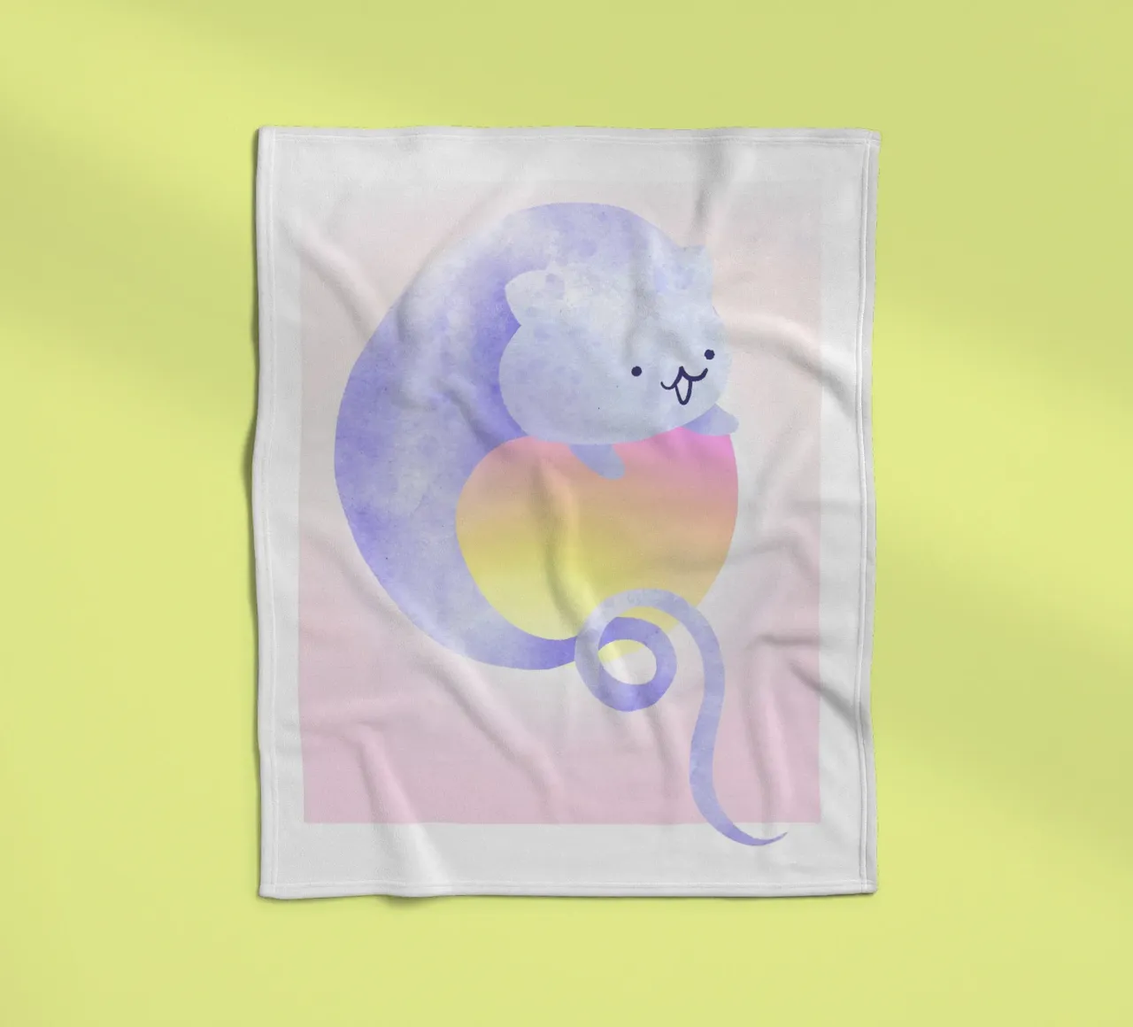 The Cat Ghost coperta in pile da Lotta Cat Design
