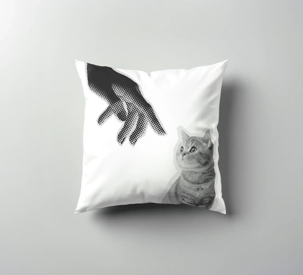 Don't Touch The Cat kussen van Lotta Cat Design