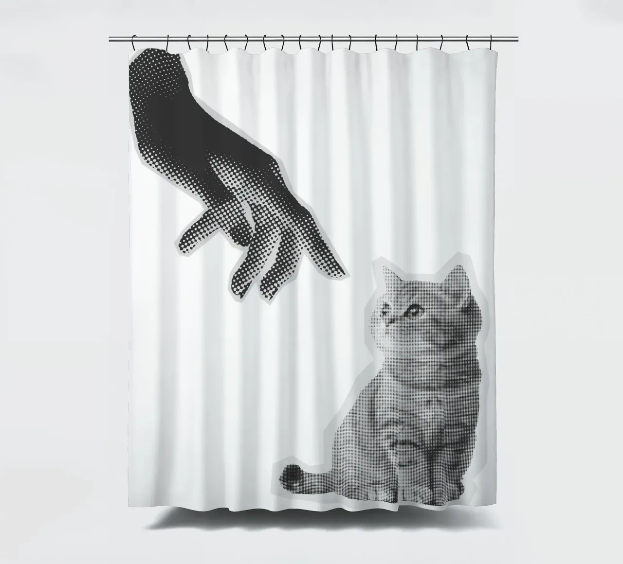 Don't Touch The Cat tenda da doccia da Lotta Cat Design