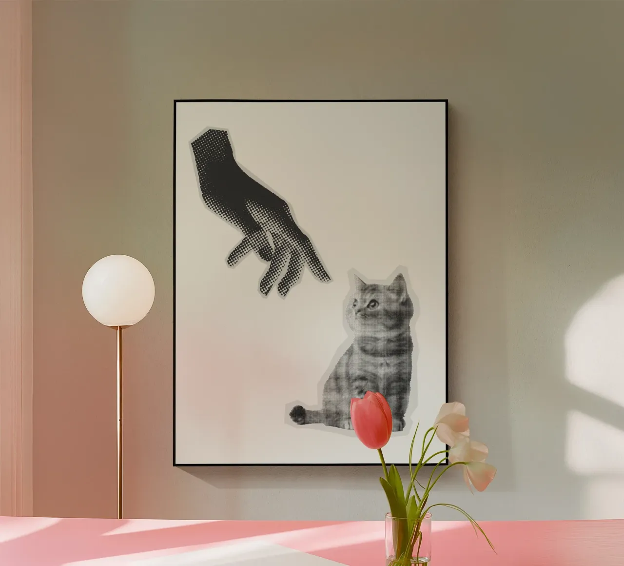Don't Touch The Cat acryl van Lotta Cat Design