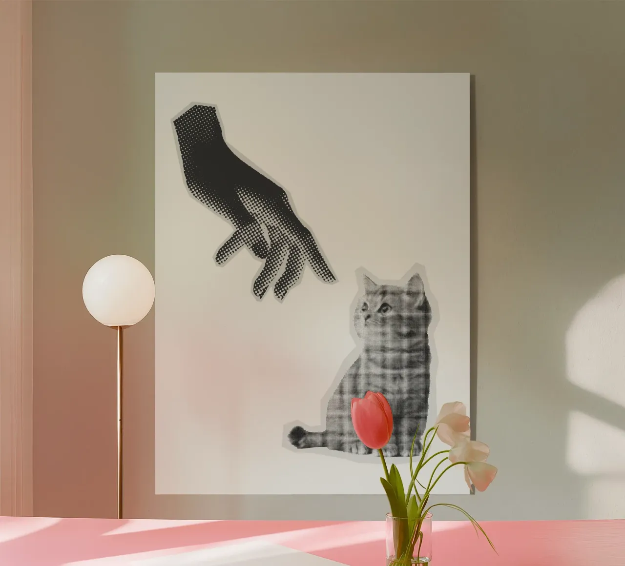 Don't Touch The Cat acryl van Lotta Cat Design