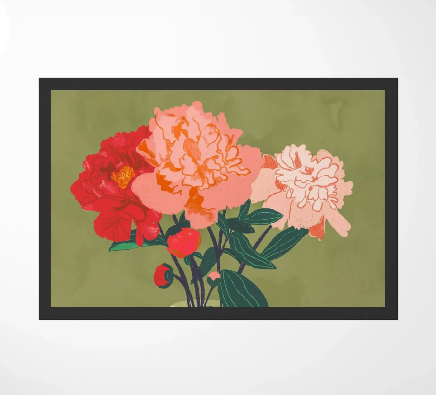 Peonies deurmat van GigiRosado