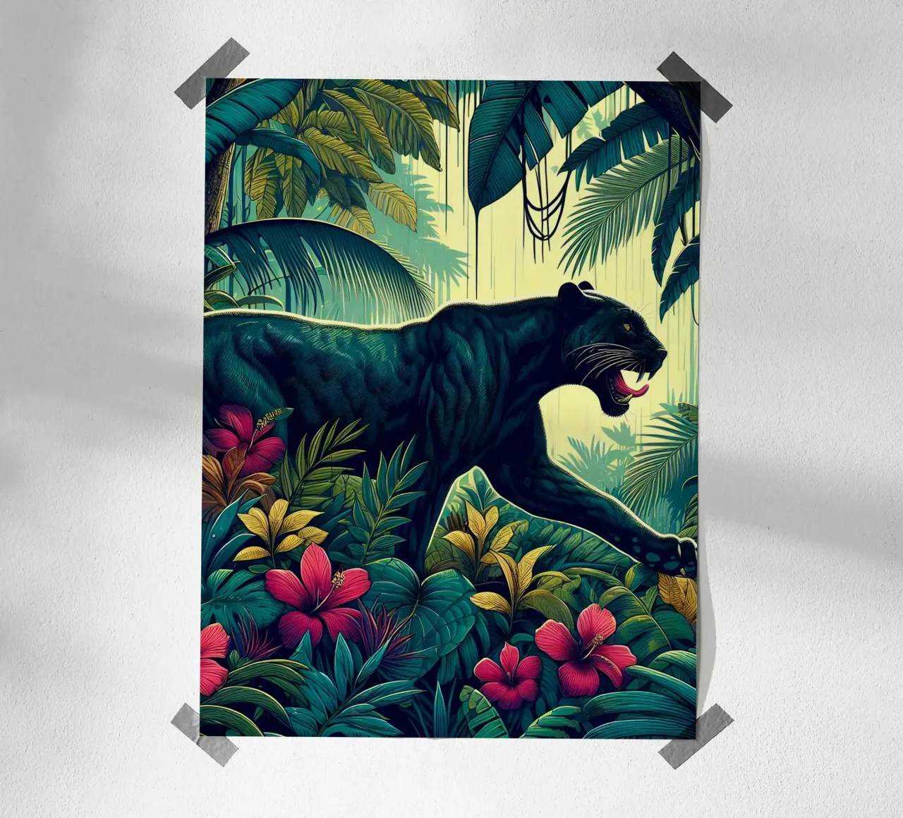 JUNGLE PANTHER Hahnemühle von ARTOMATIC