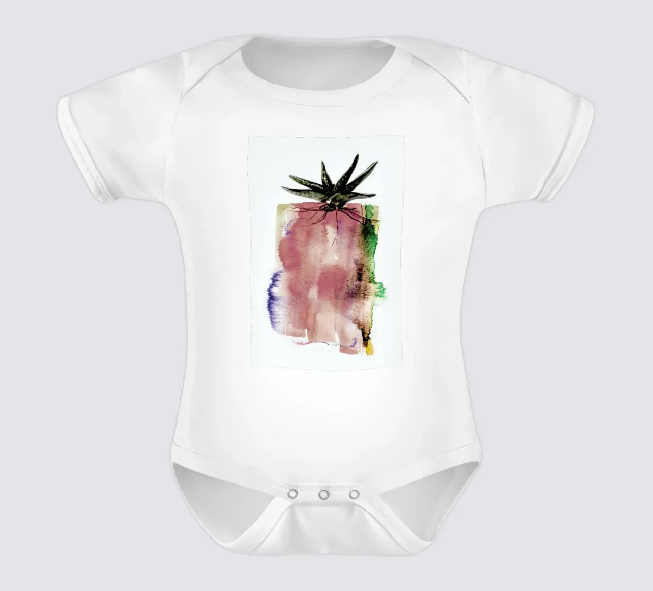 Gasteria short-sleeve baby romper by Shot By Clint
