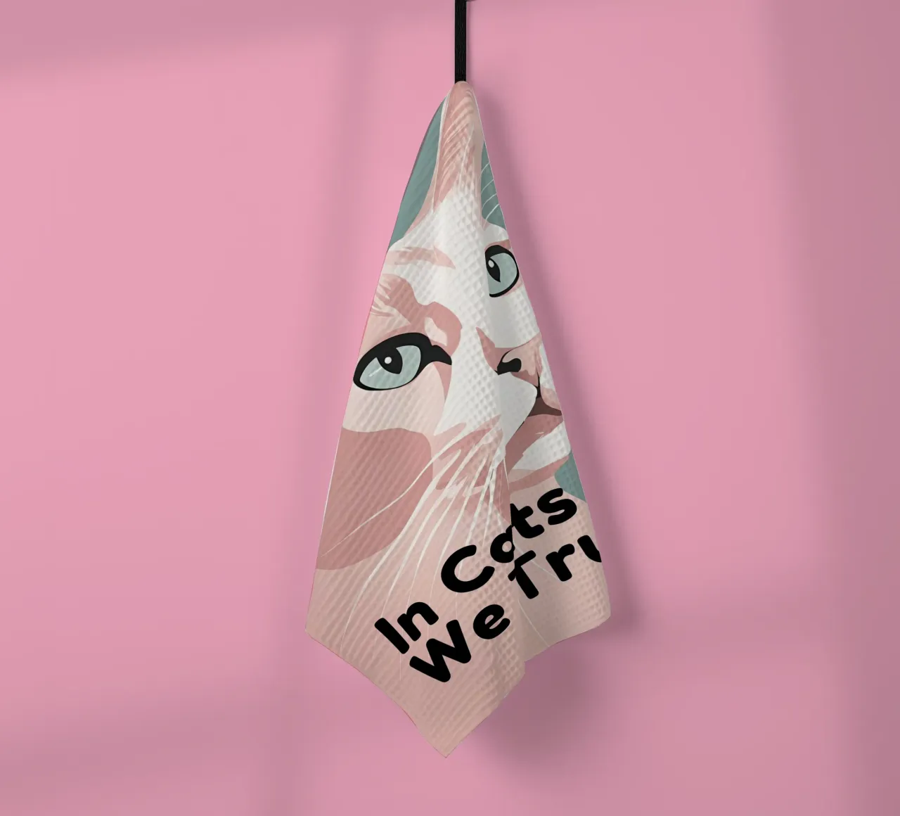 In Cats We Trust canovaccio da cucina da Lotta Cat Design
