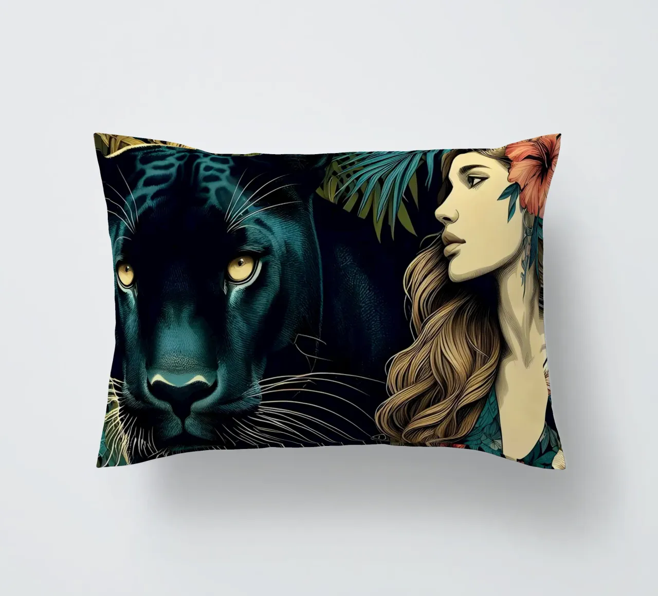 PANTERA E DONNA BOHO cuscino da ARTOMATIC