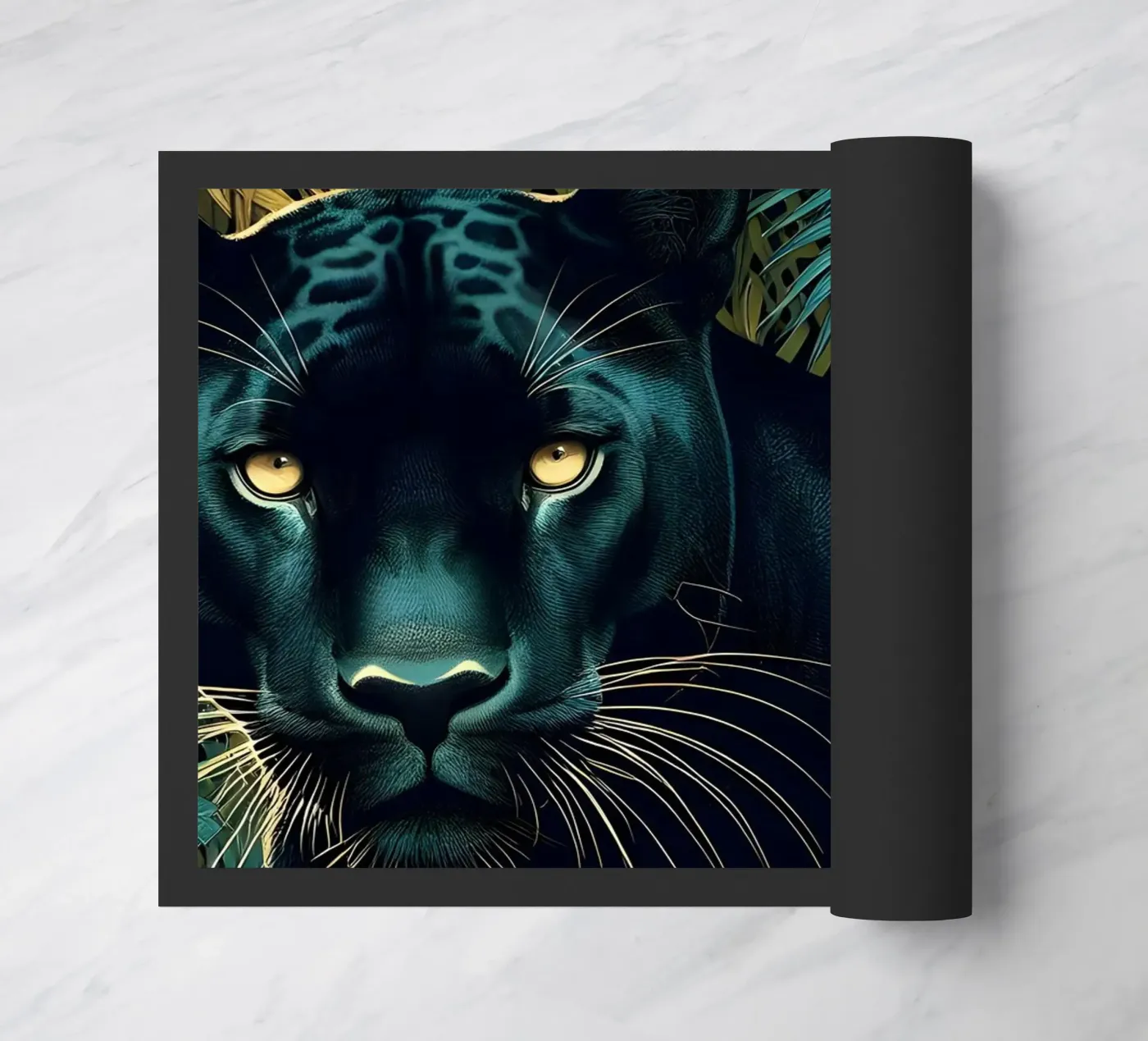 PANTER EN BOHO VROUW deurmat van ARTOMATIC