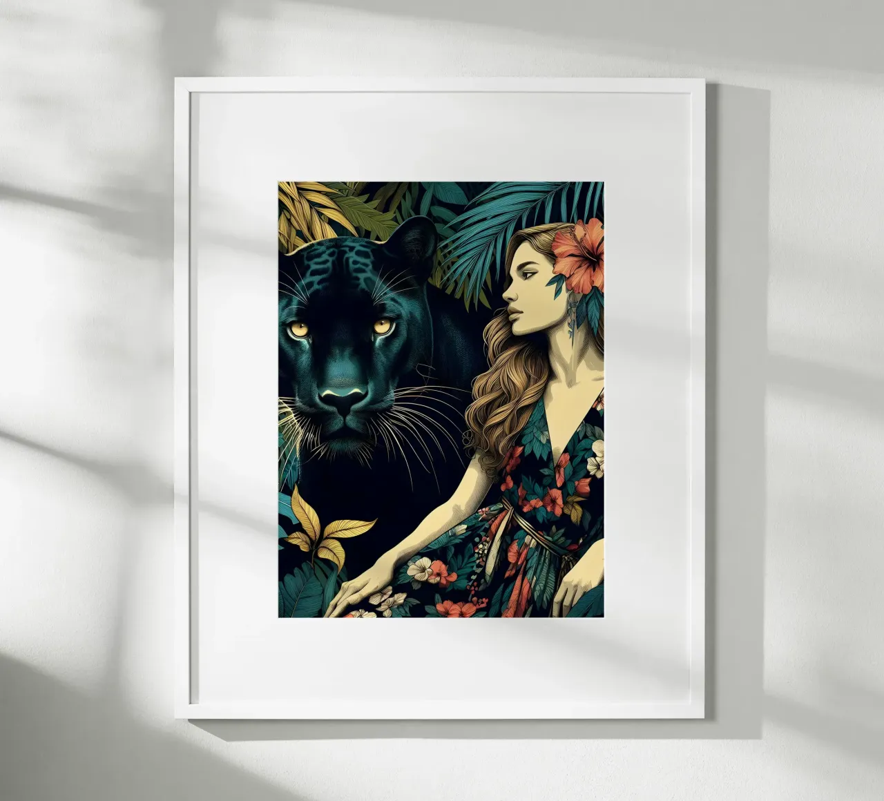 PANTHER AND BOHO WOMAN poster da ARTOMATIC