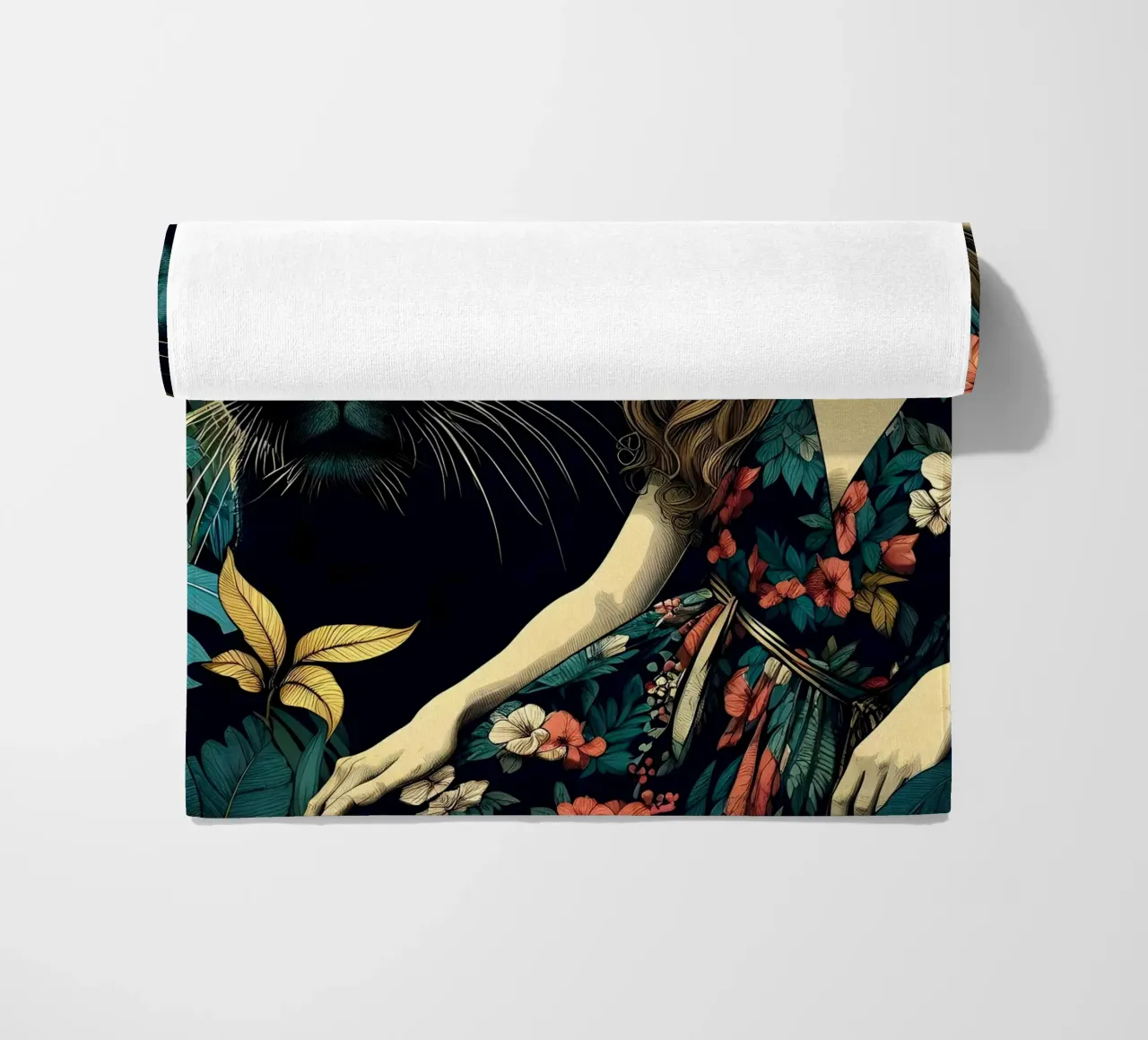 PANTERA E DONNA BOHO telo mare da ARTOMATIC