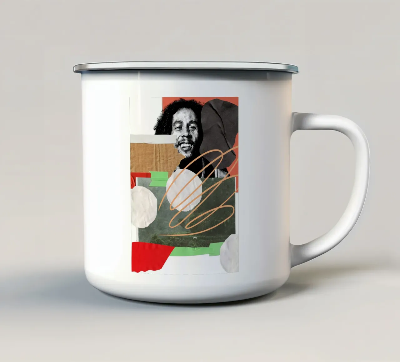 bob collage abstract tazza in smalto da ramosashop