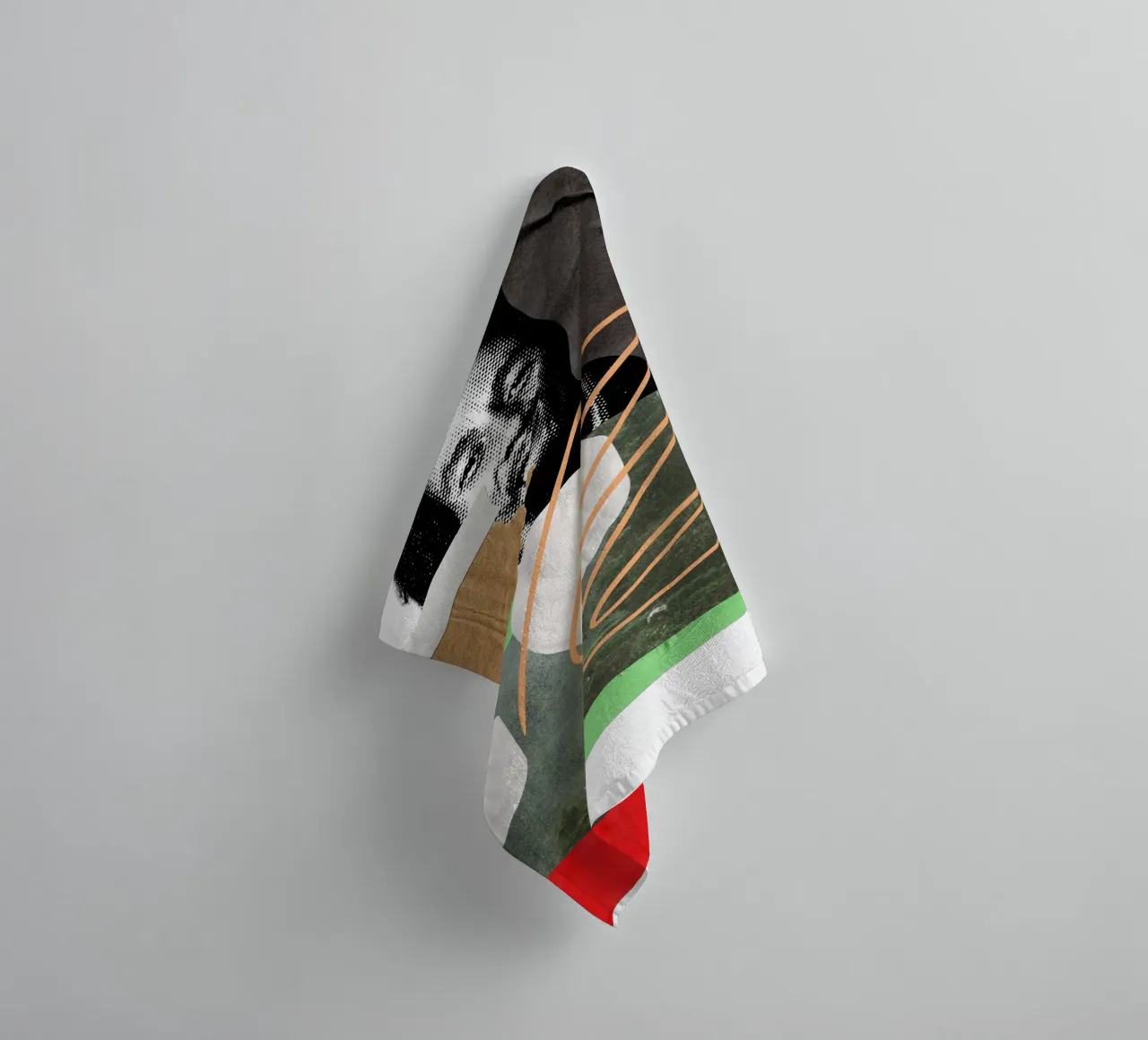 bob collage abstract asciugamano da bagno da ramosashop