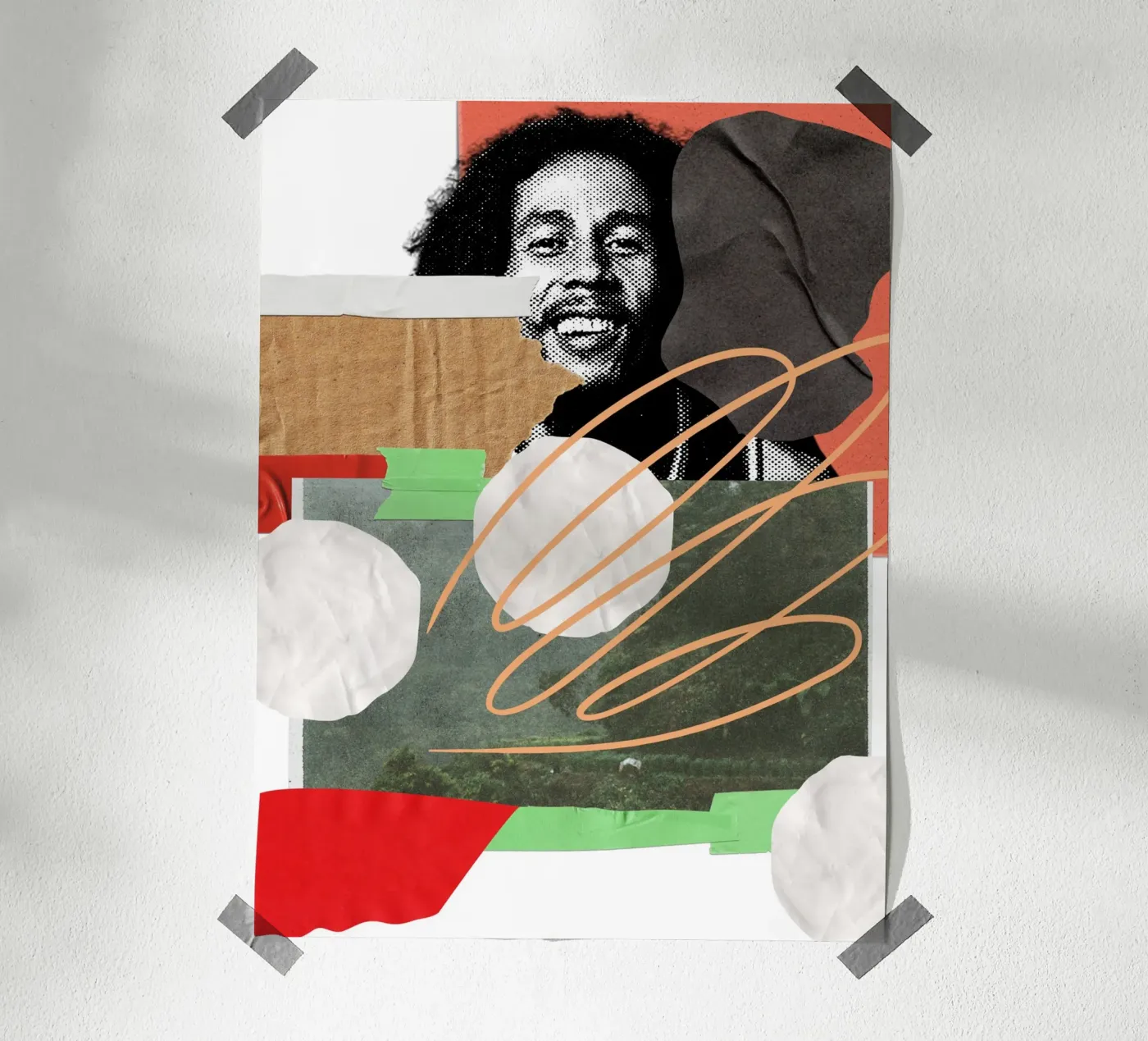 bob collage abstract poster da ramosashop
