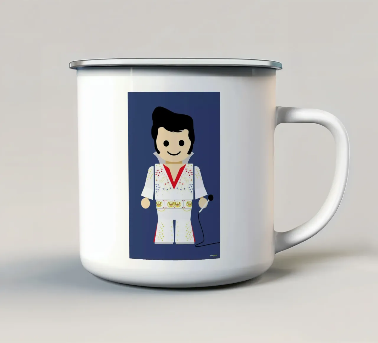 Elvis Toy tazza in smalto da Rafa Gomes