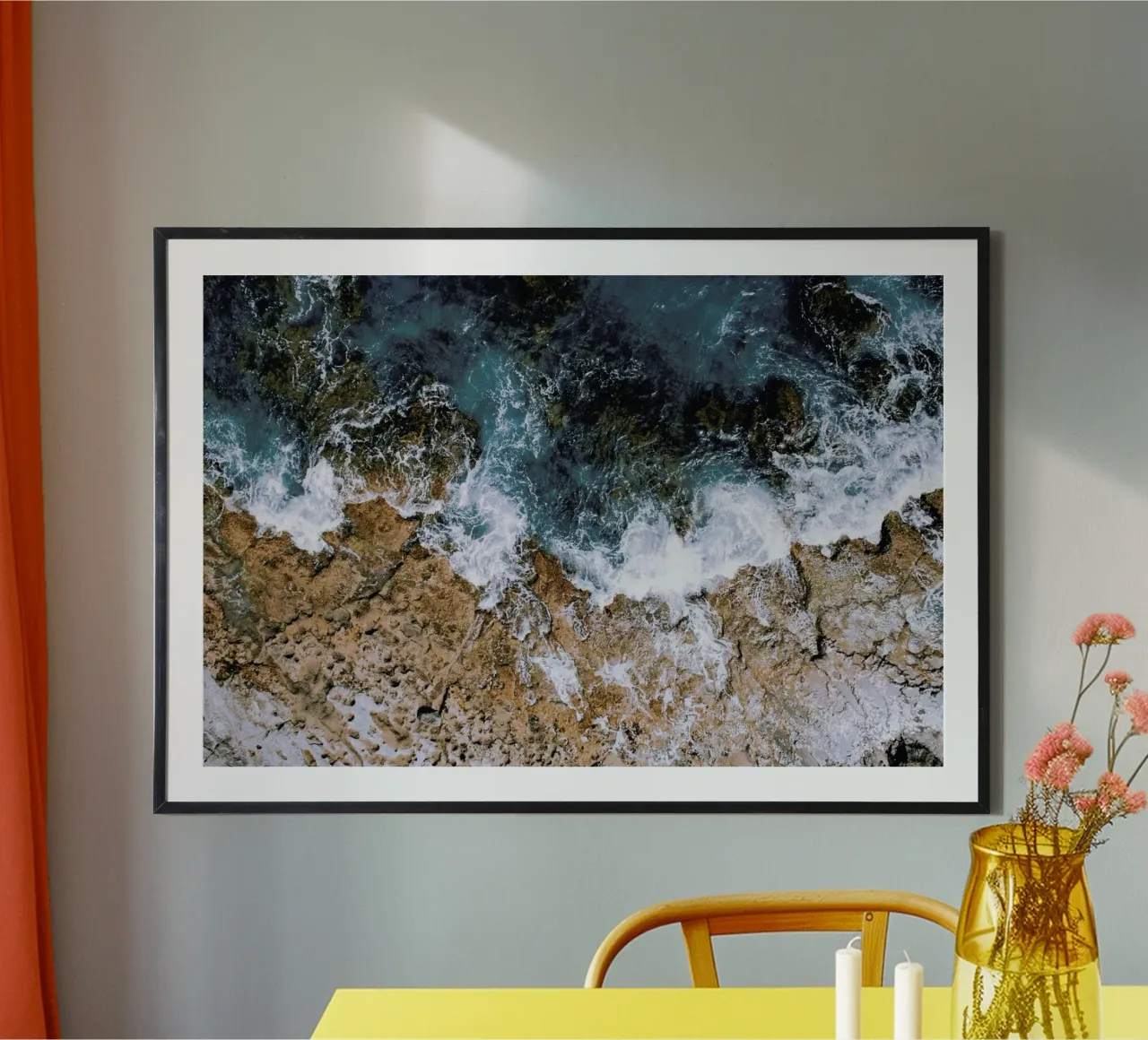 H2O poster con telaio in legno da Airpixels