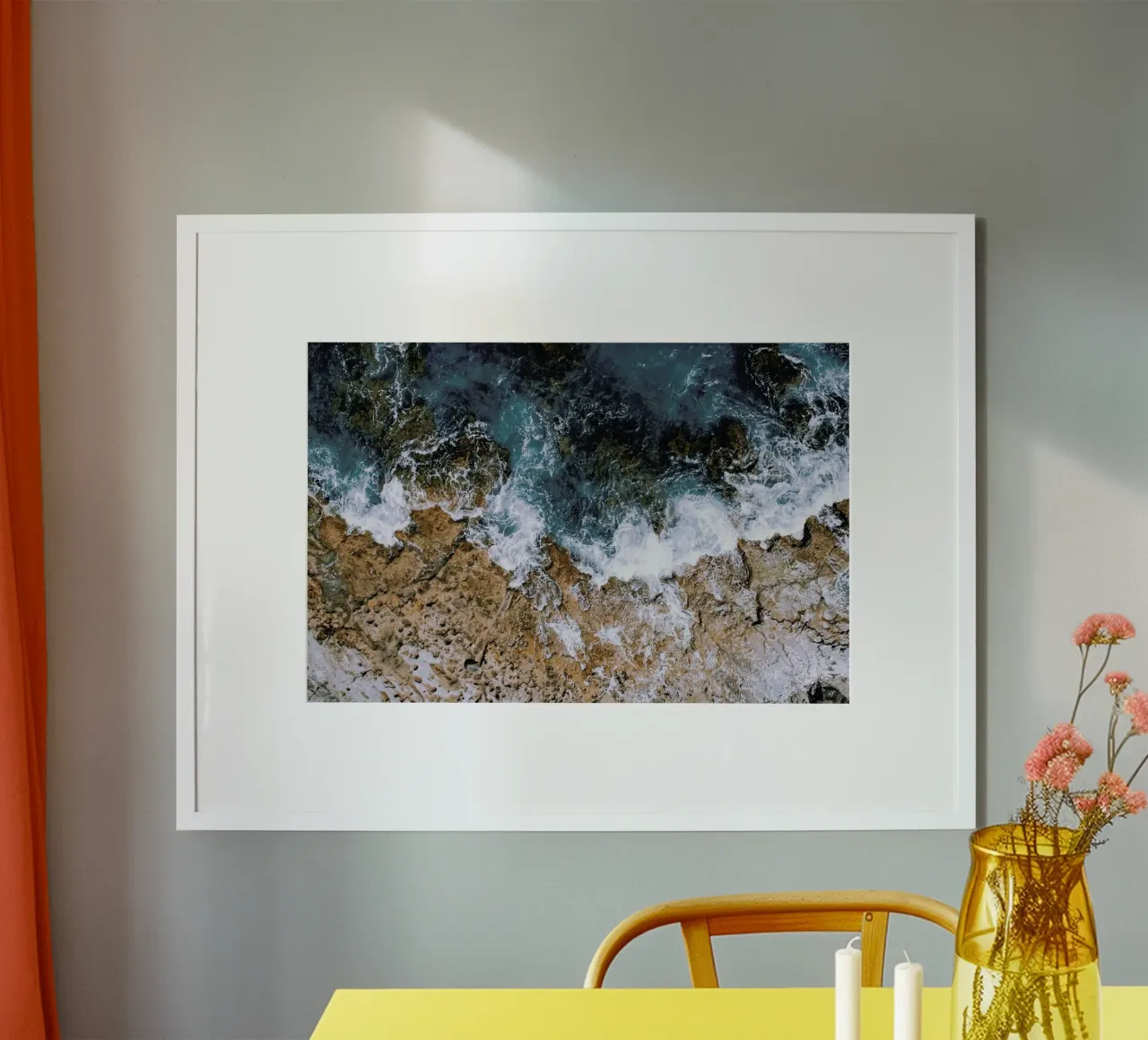 H2O poster con telaio in legno da Airpixels