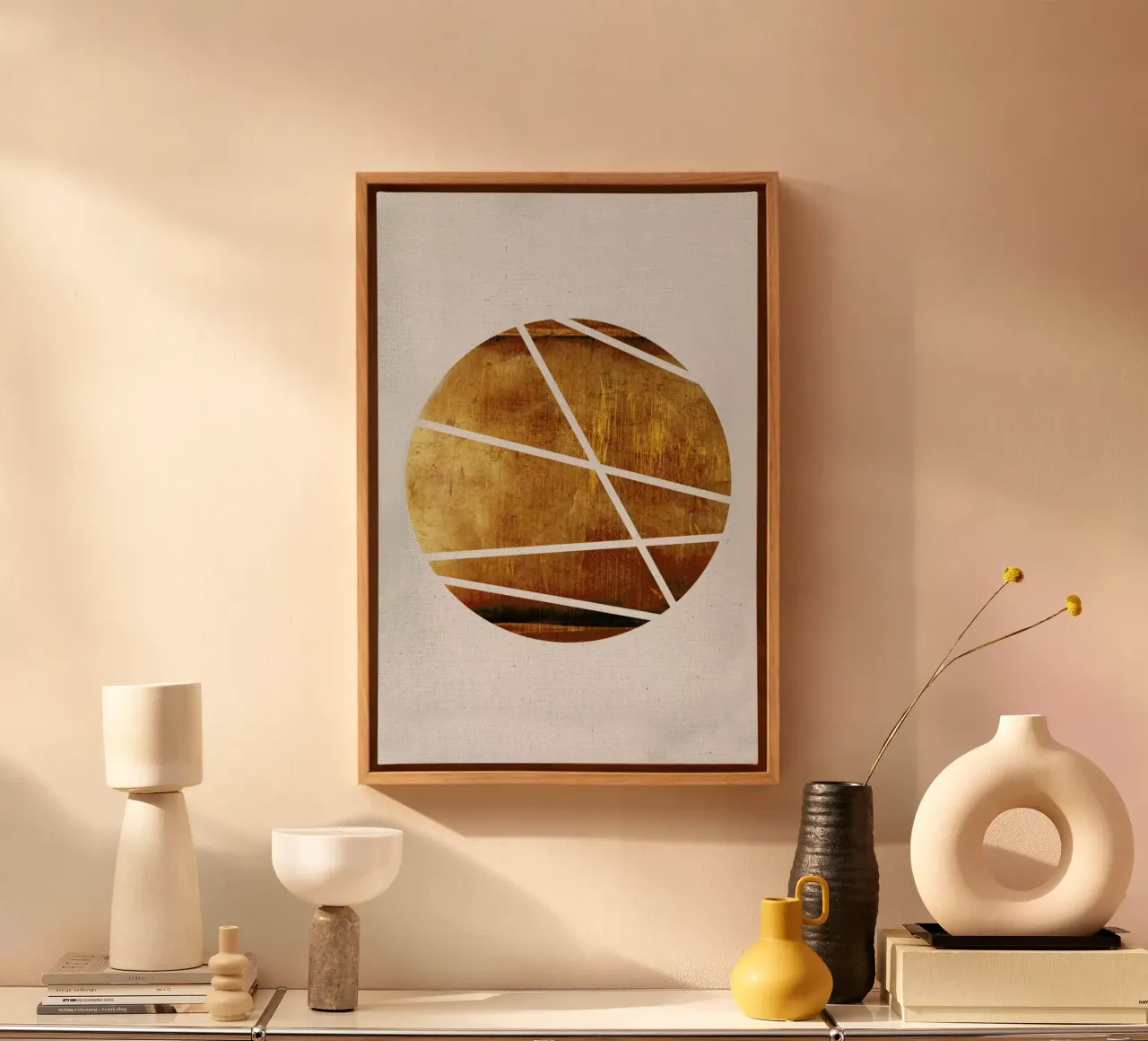 Circle lienzo con Marco flotante de Froilein Juno
