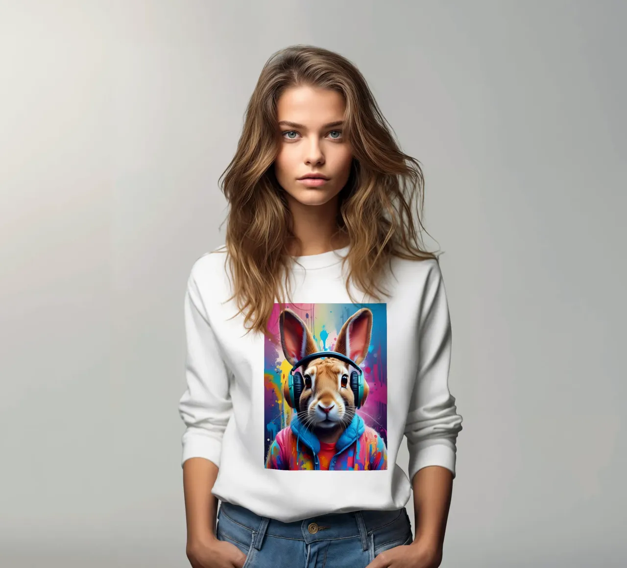 Coniglio in cuffia felpa da MakArena
