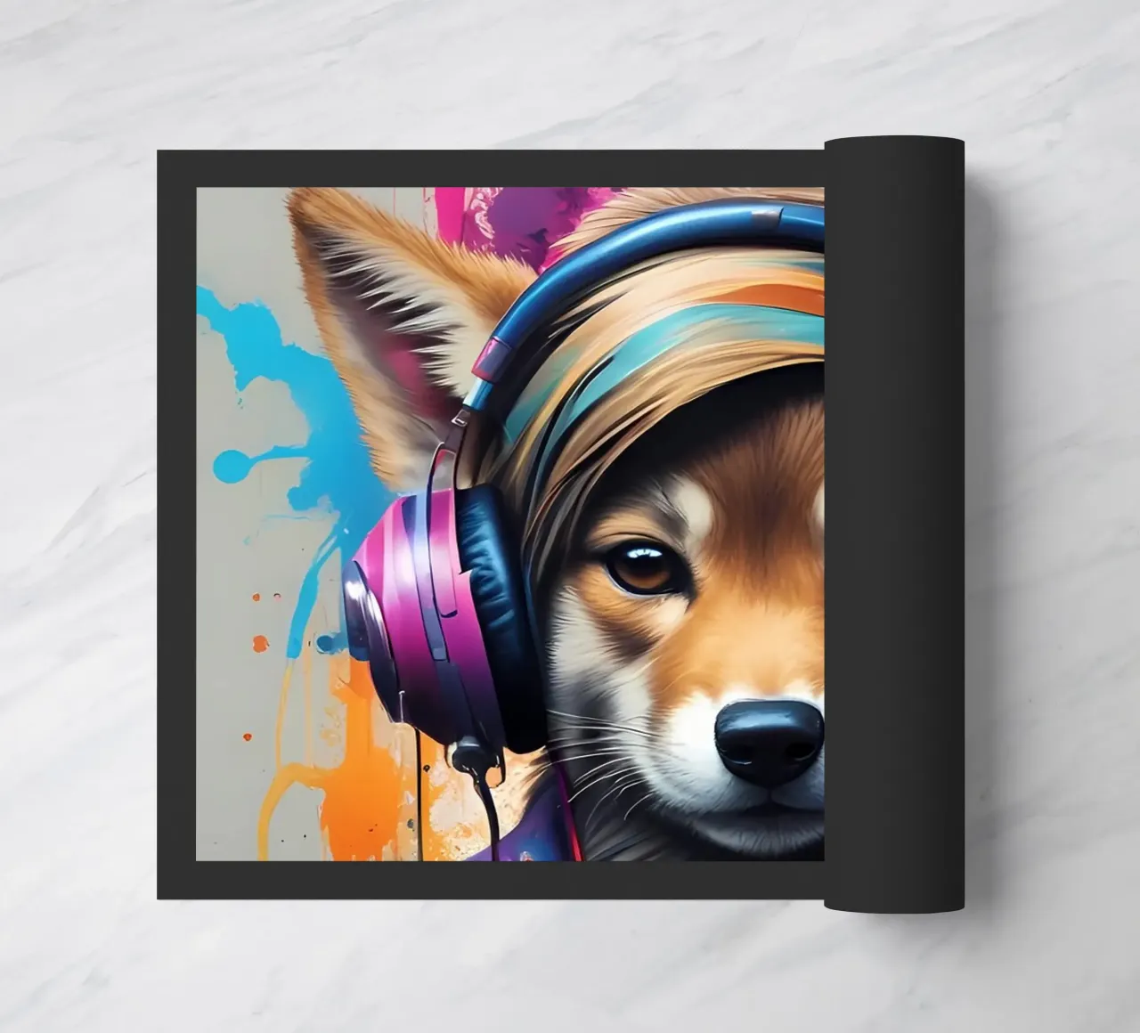 Bebé lobo con auriculares felpudo de MakArena