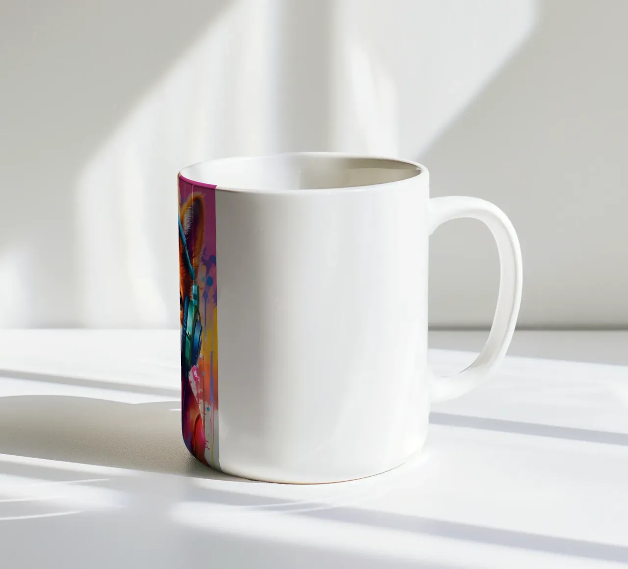 Baby foxy in cuffia tazza in ceramica da MakArena
