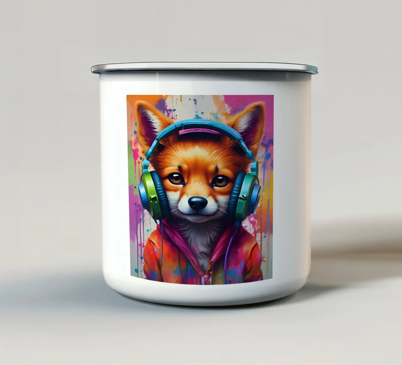 Baby foxy in cuffia tazza in smalto da MakArena