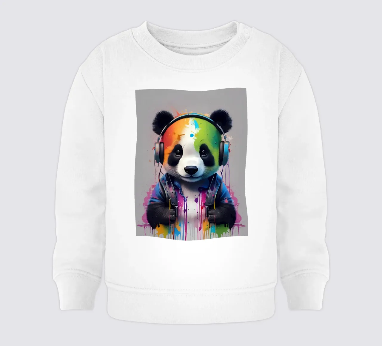 Panda bebé con auriculares sudadera de bebé de MakArena