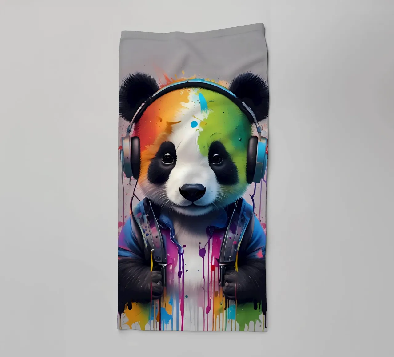 Bébé panda dans un casque d'écoute serviette de bain de MakArena