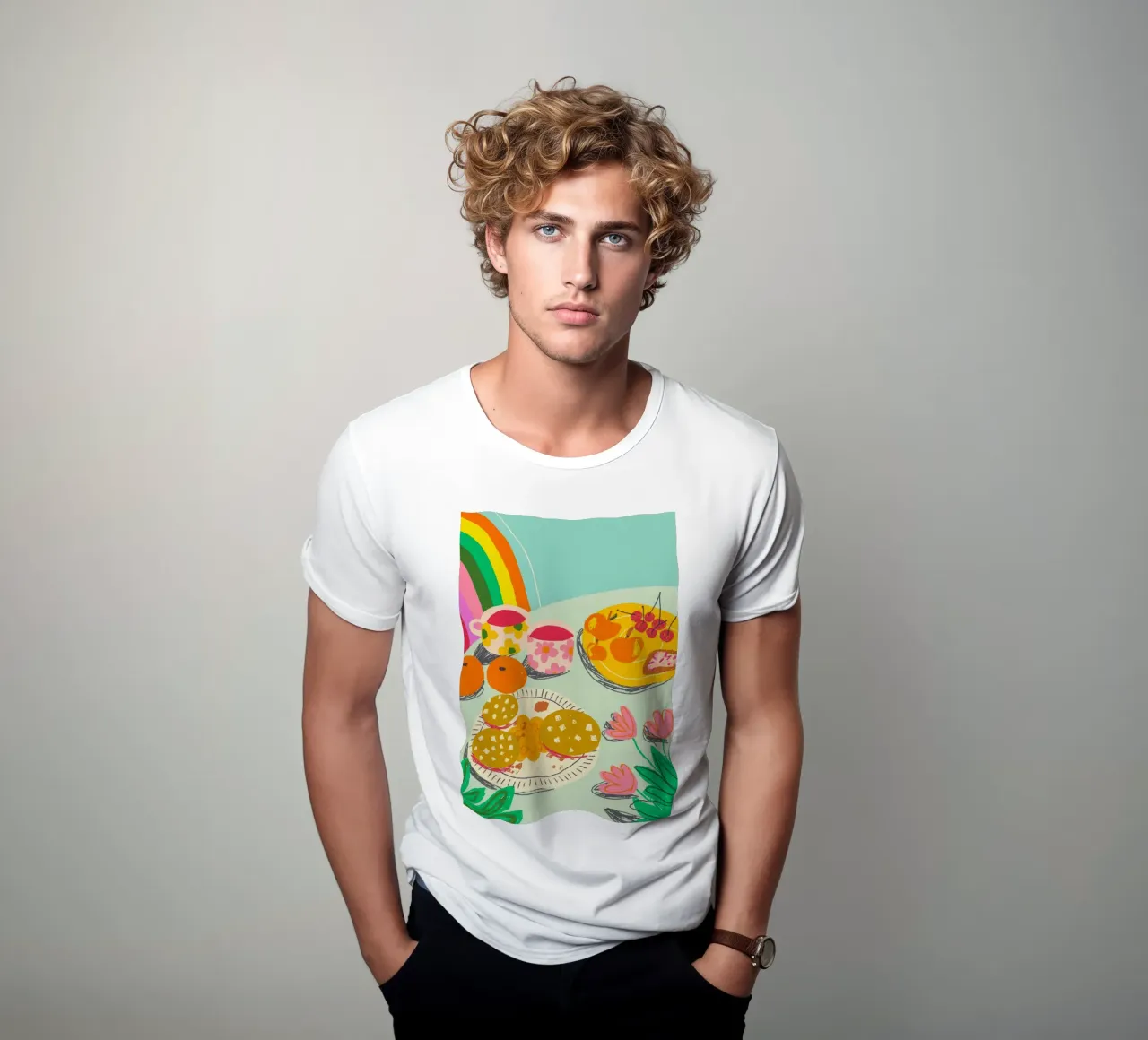 Rainbow cafe t-shirt da GigiRosado