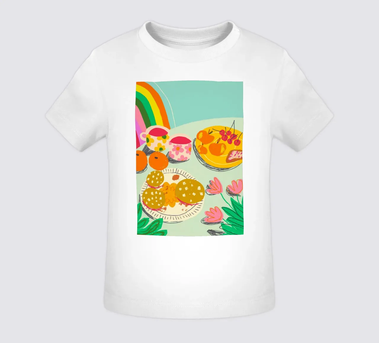 Rainbow cafe Baby T-Shirt von GigiRosado