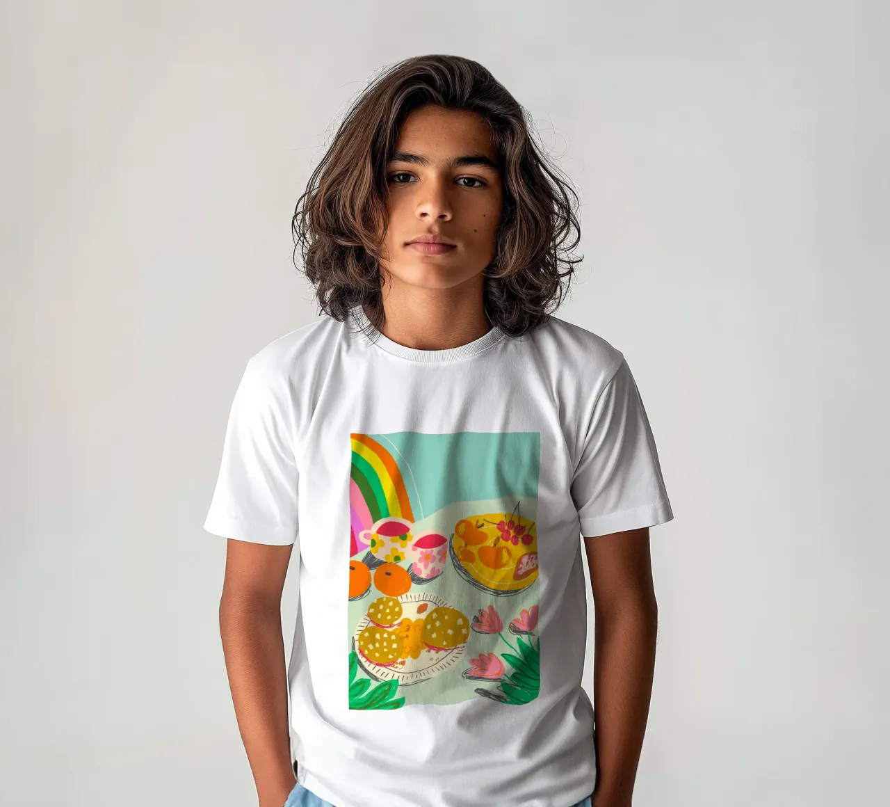 Rainbow cafe t-shirt bambini da GigiRosado