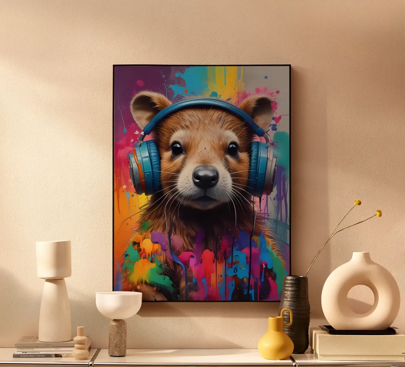 Cavia in cuffia plexiglass da MakArena